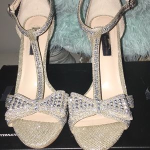 I•N•C Blingy Dress Shoes Reesie2gld Champagne